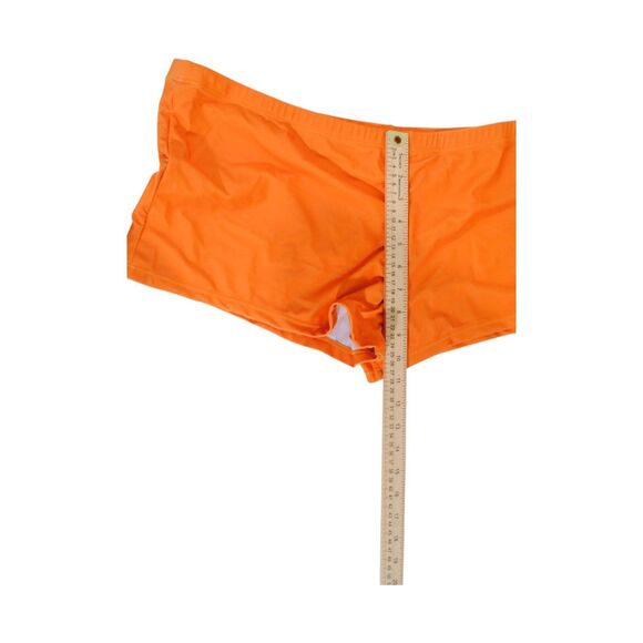 Plus Size 5XL Gradient Orange Yellow Swim dress Shorts Set Ruched Bust Padd - Picture 11 of 12